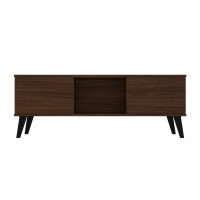 Manhattan Comfort 174AMC174 Doyers 53.15 Mid-Century Modern TV Stand in Nut Brown